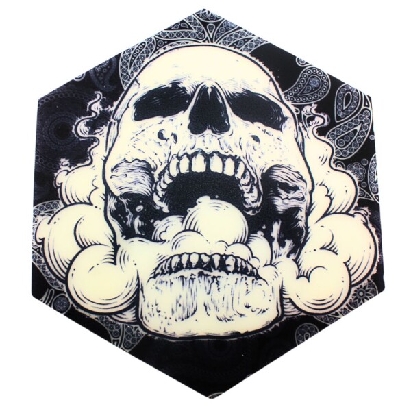 HEXAGON SILICONE MEDIUM DAB SKULL MAT