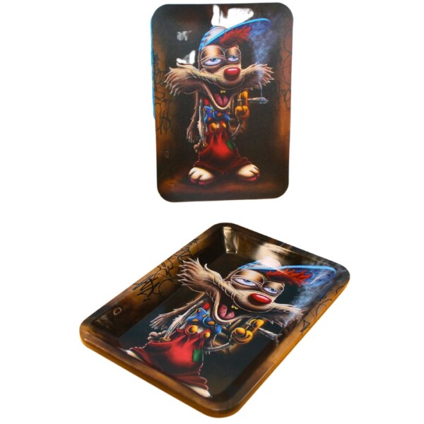 Magnet Top Small Metal Rolling Tray (Wavy R Rabbit) - Image 3