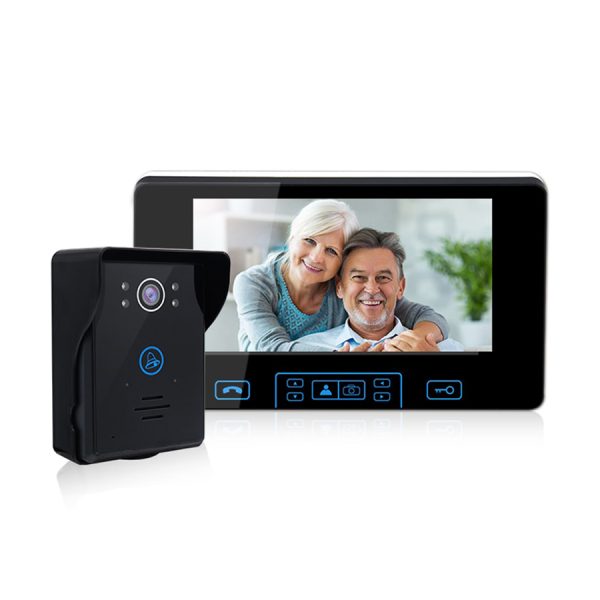 7 Inch Wireless Video Doorbell Intercom 2.4GHz Digital Door Phone System