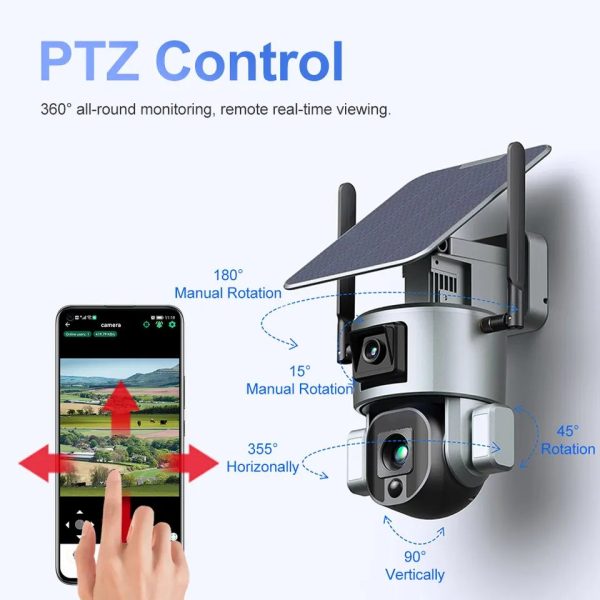 Kamerë Solare me WiFi NiView Dual Lense 8.0MP - Figura 6