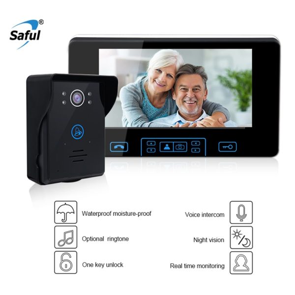 7 Inch Wireless Video Doorbell Intercom 2.4GHz Digital Door Phone System - Figura 2