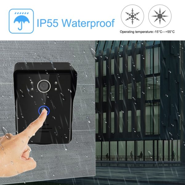 7 Inch Wireless Video Doorbell Intercom 2.4GHz Digital Door Phone System - Figura 6