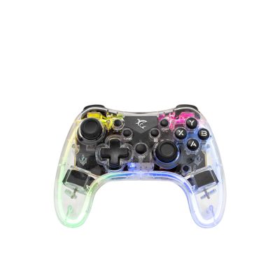 Kontroller Gaming White Shark Legion RGB për PC, PS4, PS3, Switch, transparente